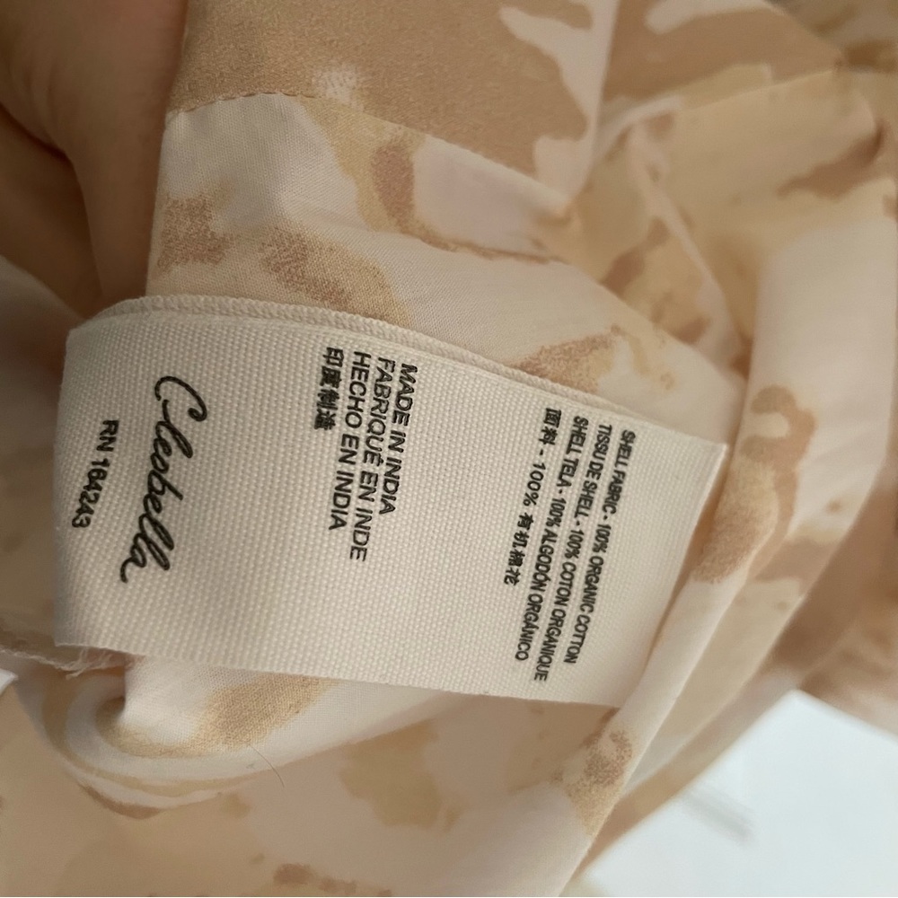 NWT Cleobella Catalina Midi Dress Watercolor Print Sz Small Neutral Tiered Boho - Picture 15 of 16